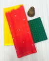 MG 461 Plain Linen Mirror Work Designer Sarees Wholesale Market In Surat
